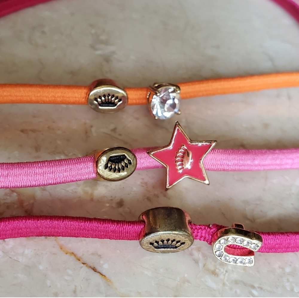 JUICY COUTURE SET OF 3 ELASTIC HEADBANDS